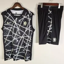 2025-26 CHE Black White Tank top and shorts suit (背心套装)