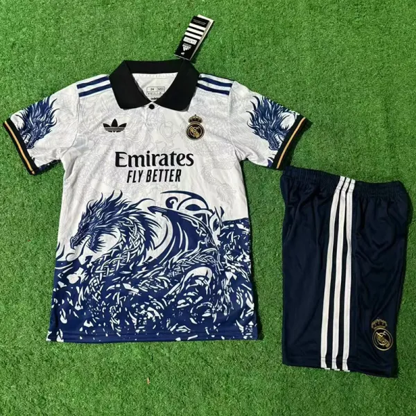 2025-26 RMA White Special Edition Kids Training 三叶标