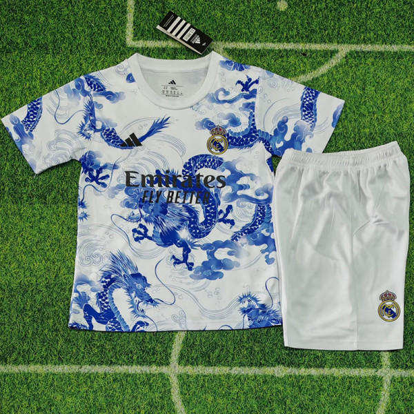 2025-26 RMA White Blue Special Edition Kids Training