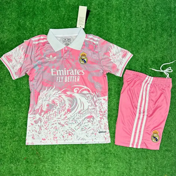 2025-26 RMA Pink Special Edition Kids Training 三叶标