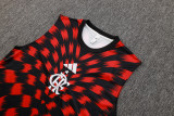 2025-26 Flamengo Red Black Tank top and shorts suit #D2539
