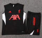 2025-26 LIV Black Tank top and shorts suit #D2544