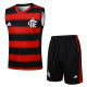 2025-26 Flamengo Red Black Tank top and shorts suit #D2543