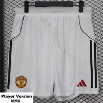 2025-26 Man Utd Home Player Version Shorts Pants (球员短裤)