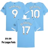 2025-26 Man City Home Kids Soccer Jersey