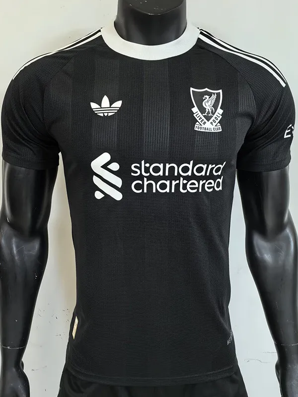 2025-26 LIV Black Goalkeeper Player Version Soccer Jersey