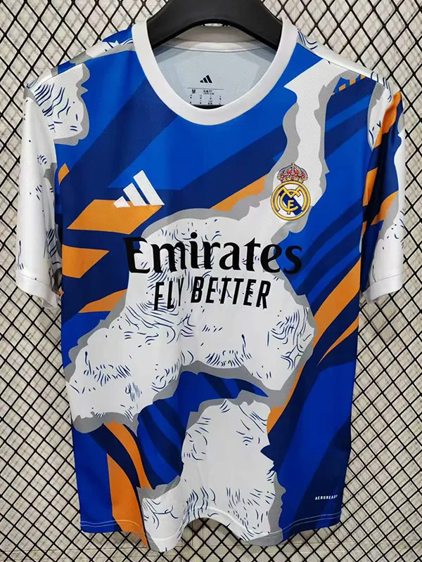 2025-26 RMA Blue Orange Special Edition Fans Training Shirts