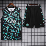 2025-26 INT Black blue Tank top and shorts suit