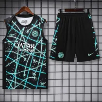 2025-26 INT Black blue Tank top and shorts suit