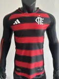 2025-26 Flamengo Home Long Sleeve Player Version Soccer Jersey (长袖球员)