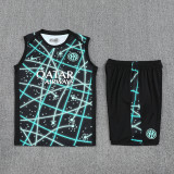 2025-26 INT Black blue Tank top and shorts suit