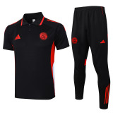 2025-26 Bayern Black Short shirts and Long trousers Suit #C2515