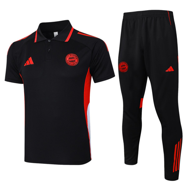 2025-26 Bayern Black Short shirts and Long trousers Suit #C2515