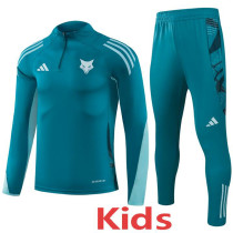 2025-26 Cruzeiro Dark green Kids Half Pull Tracksuit (童装)(半拉链)