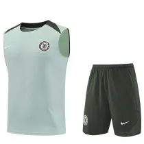 2025-26 CHE Light green Tank top and shorts suit