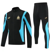 2025-26 Marseille Black Jacket Tracksuit