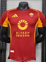 2025-26 Roma Home Player Version Soccer Jersey