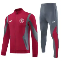 2025-26 Man City Red Jacket Tracksuit