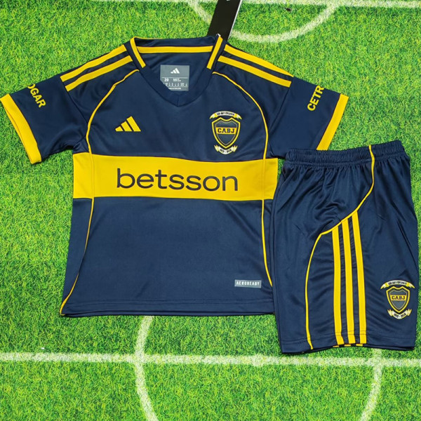 2025-26 Boca Juniors Home Kids Soccer Jersey
