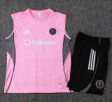 2025-26 Inter Miami Pink Tank top and shorts suit #D2547