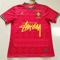 2025-26 Brazil Red Special Edition Training shirts (Print Personalized AD) (圆领)