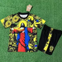 2025-26 Brazil Special Edition Kids Soccer Jersey (红衣黄)