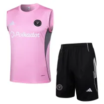 2025-26 Inter Miami Pink Tank top and shorts suit #D2547