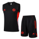 2025-26 Bayern Black Tank top and shorts suit #D2557
