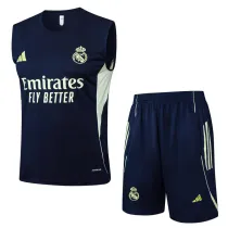 2025-26 RMA Royal blue Tank top and shorts suit #D2562
