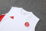 2025-26 Bayern White Tank top and shorts suit #D2558