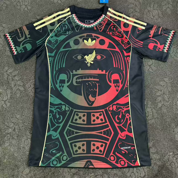 2025-26 Mexico Black Red Special Edition Fans Soccer Jersey