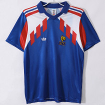 1990-1991 France Home Retro Soccer Jersey