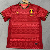 2025-26 Brazil Red Special Edition Training shirts (Print Personalized AD) (圆领)