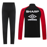 2025-26 Man Utd Black Jacket Tracksuit #02