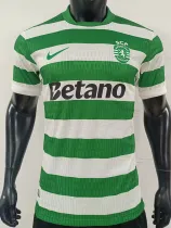 2025-26 Sporting Lisbon Home Player Version Soccer Jersey