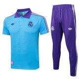 2025-26 RMA Light blue Short shirts and Long trousers Suit #C2520