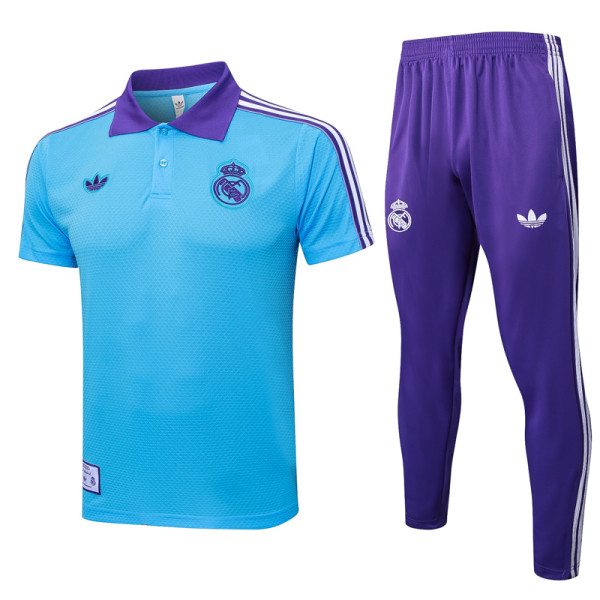 2025-26 RMA Light blue Short shirts and Long trousers Suit #C2520