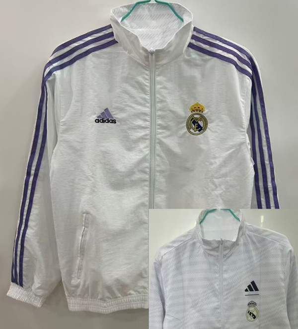 2025-26 RMA White Double Sided Windbreaker (双面风衣)