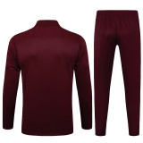 2025-26 Ajax Jujube red Half Pull Tracksuit #B2540(半拉链)