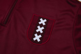 2025-26 Ajax Jujube red Half Pull Tracksuit #B2540(半拉链)