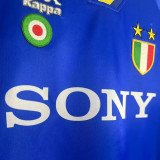 1995-1996 JUV Away Blue Retro Long Sleeve Soccer Jersey (长袖)