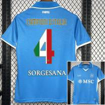 2024-25 Napoli Home CAMPIONI D'ITALIA &4 SORGESANA Fans Soccer Jersey
