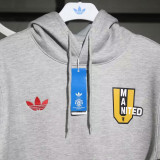 2024-25 Man Utd Grey Hoodie Tracksuit (High Quality)(卫衣套装)