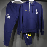 2024-25 RMA Royal blue Hoodie Tracksuit (High Quality)(卫衣套装)