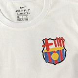 2025-26 BAR White High Quality Casual T-Shirt #圆领涂鸦