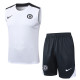 2025-26 CHE White Tank top and shorts suit #D2573