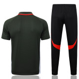 2025-26 Bayern Army green Short shirts and Long trousers Suit #C2533