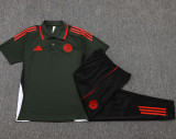 2025-26 Bayern Army green Short shirts and Long trousers Suit #C2533