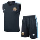 2025-26 Argentina Dark gray Tank top and shorts suit #D2584