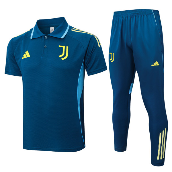 2025-26 JUV Lake blue Short shirts and Long trousers Suit #C2534